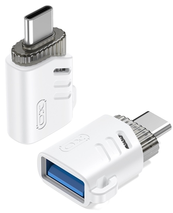 Изображение XO adapter USB-USB-C OTG, white (NB256B)