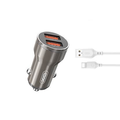 Изображение XO CC48 Car charger + USB-C cable