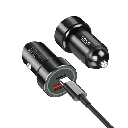 Picture of XO TZ11 PD Car charger QC 20W + cable USB-C - Lightning
