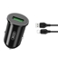 Изображение XO TZ12 Car charger QC 3.0 18W + Lightning cable