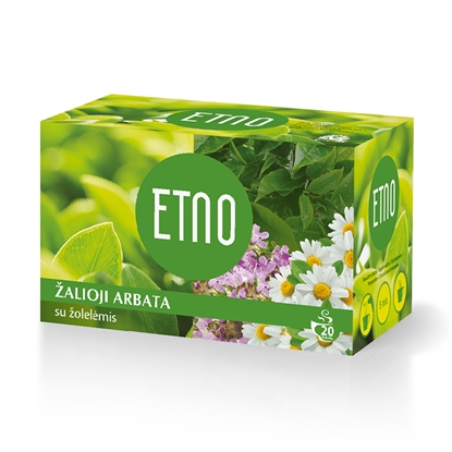 Изображение Zaļā tēja ETNO Green Tea With Herbs, 2gx20