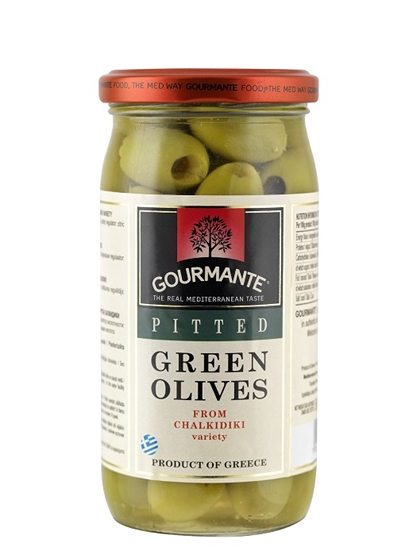 Picture of Zaļās olīves bez kauliņiem GOURMANTE, 570ml/360g