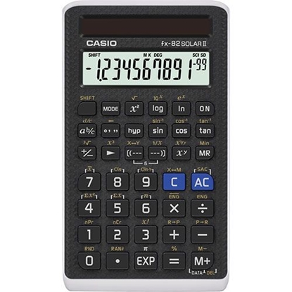 Изображение Zinātnisks kalkulators CASIO FX-82Solar II, 19 x 70 x 121 mm