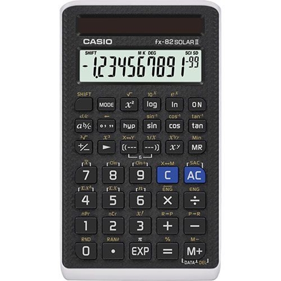 Изображение Zinātnisks kalkulators CASIO FX-82Solar II, 19 x 70 x 121 mm