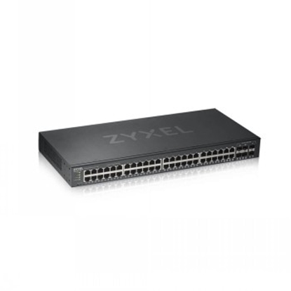 Picture of ZYXEL GS1920-48V2, 50 PORT SMART MANAGED SWITCH 44X GIGABIT COPPER AND 4X GIGABIT DUAL PERS., HYBRID MODE, STANDALONE OR NEBULAFLEX CLOUD