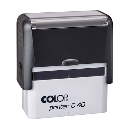 Изображение Zīmogs COLOP Printer C40, melns korpuss, zils spilventiņš