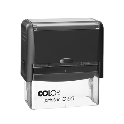Изображение Zīmogs COLOP Printer C50 melns korpuss, zils spilventiņš