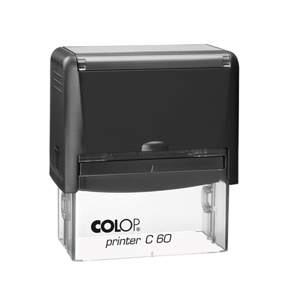Picture of Zīmogs COLOP Printer C60, melns korpuss, zils spilventiņš