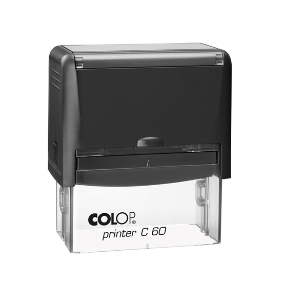 Picture of Zīmogs COLOP Printer C60, melns korpuss, zils spilventiņš