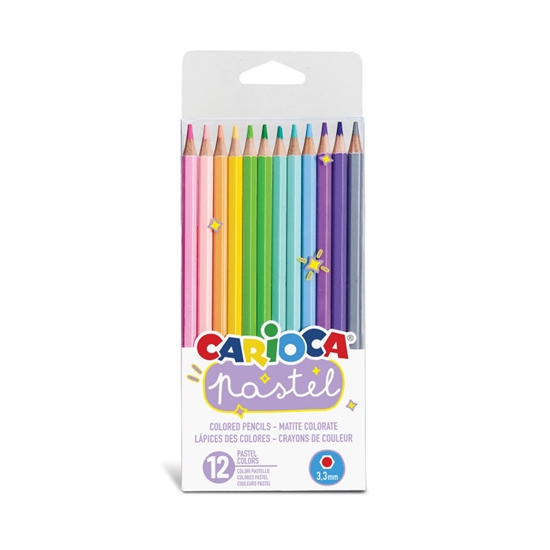 Picture of Zīmuļu komplekts CARIOCA Pastel, 12 dažādas pasteļķrāsas