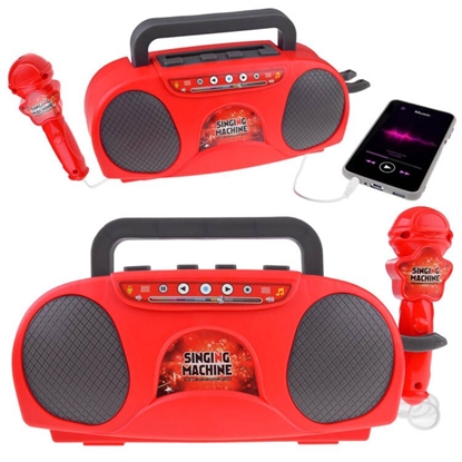 Attēls no Žaislinis radijo imtuvas su mikrofonu, raudonas