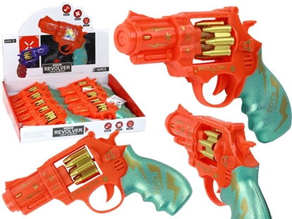 Изображение Žaislinis revolveris su garso efektais, oranžinis