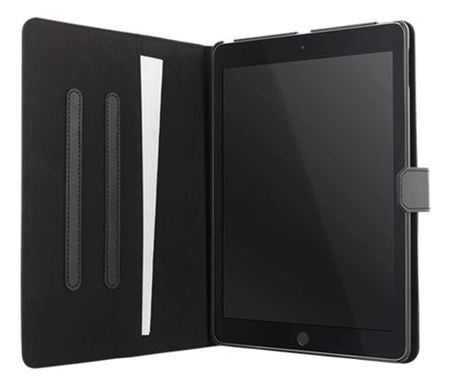 Picture of „DELTACO iPad 9.7“ (2017/2018) dėklas, veganiškos odos, magnetinė spyna, atramos funkcija, juodas „V