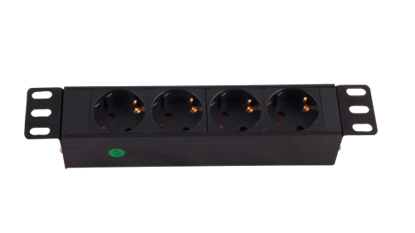 Picture of 1U rozešu bloks 10" komutācijas skapim 4 kontaktligzdas