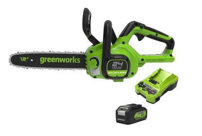 Picture of 24V 4Ah 30 cm chainsaw Greenworks GD24CS30K4 - 2007007UB