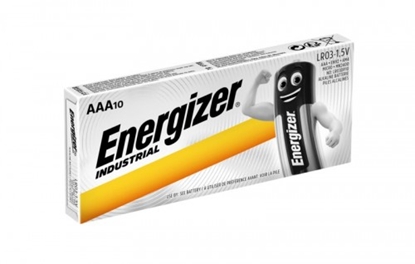Attēls no AAA L03 baterijas 1.5V Energizer Industrial Alkaline MN2400/E92 iepakojumā 10 gb.