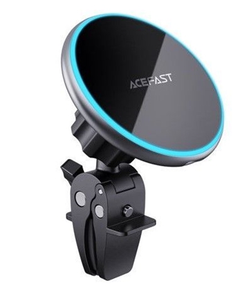 Attēls no Acefast Acefast samochodowa ładowarka bezprzewodowa Qi z MagSafe 15W uchwyt magnetyczny do telefonu na kratkę wentylacji czarny (D3 black)