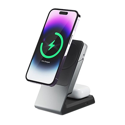 Picture of ALOGIC Matrix 2-in-1 Magnetic Charging Dock - Black
