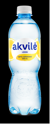 Attēls no Aromatizēts dzeramais ūdens AKVILE ar citrona aromātu, viegli gāz., 0,5l