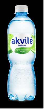 Изображение Aromatizēts dzeramais ūdens AKVILE ar laima aromātu, viegli gāz., 0,5l