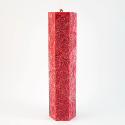 Изображение Baltic Candles "Lace Candle" Kristālstearīna cilindrs / degšanas laiks 23h (50x150mm) Olive