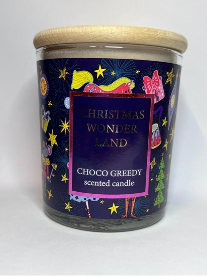 Picture of Baltic Candles Choco Greedy Aromatizēta svece stikla glāzē ar vāciņu / sveces degšanas laiks 33h