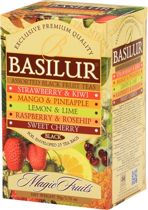 Изображение Basilur Magic Fruits Assorted melnā tēja maisiņos 25 paciņas 25x2g 50g