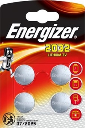 Picture of BAT2032.E4; CR2032 baterijas 3V Energizer litija 2032 iepakojumā 4 gb.