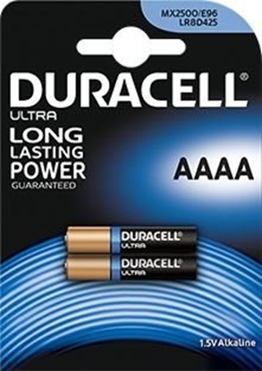 Изображение BATAAAA.D2; 25A/AAAA baterijas 1.5V Duracell Alkaline MN2500 iepakojumā 2 gb.
