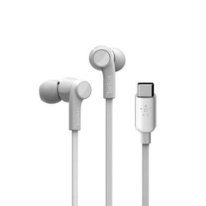 Attēls no Belkin ROCKSTAR Headphones Wired In-ear Calls/Music USB Type-C White