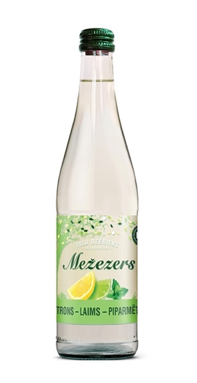 Изображение Bezalkoholisks dzirkstošs dzēriens laims, citrons, piparmētra, MEŽEZERS, 0.5L