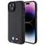 Attēls no BMW Leather Stamp Tricolor Back Case for Apple iPhone 15 Plus