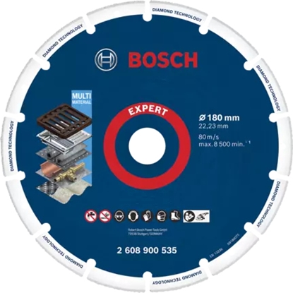 Изображение Bosch 2 608 900 535 rotary tool grinding/sanding supply Cast iron, Metal, Plastic Cut-off disc