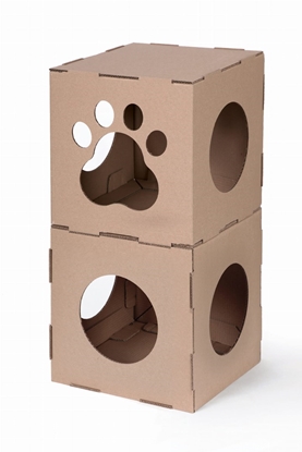 Attēls no CARTON+ PETS Twins - Modular Cat House - 36 x 36 cm