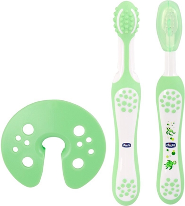 Picture of Chicco Set of toothbrushes for gums and teeth 1 pack.