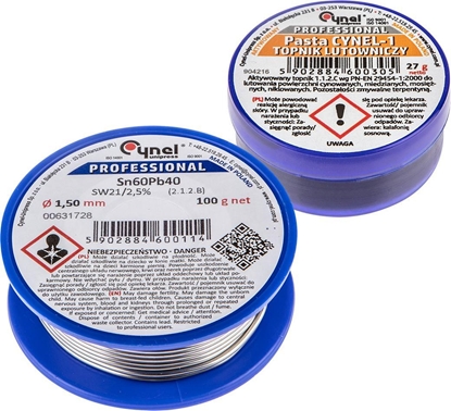 Attēls no Cynel Zestaw do lutowania mikkiego, lut i pasta