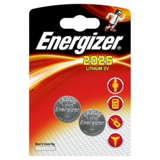 Изображение CR2025 baterijas 3V Energizer litija 2025 iepakojumā 2 gb.
