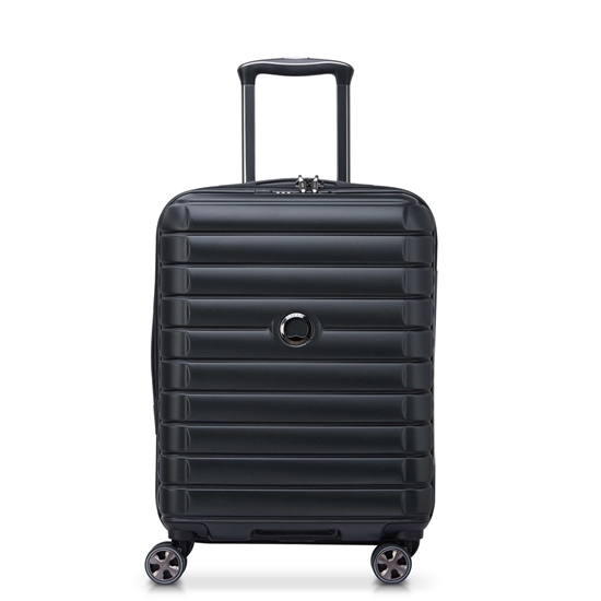 Picture of DELSEY SUITCASE SHADOW 5.0 55CM 4 DOUBLE WHEELS EXPANDABLE TROLLEY CASE BLACK