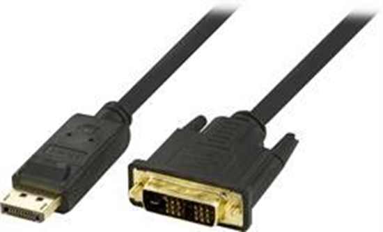 Picture of Kabelis DELTACO DisplayPort to DVI-D Single Link Monitor Cable, Full HD in 60Hz, 2m, black