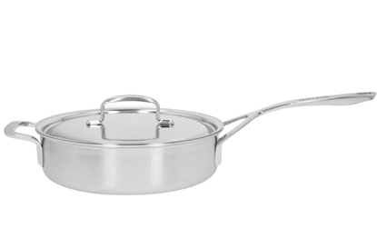 Attēls no DEMEYERE 5-PLUS Sauté frying pan with 2 handles and lid, 40850-853-0 - 24 CM