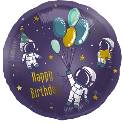 Изображение Folat Folija gaisa balons "Birthday Space" 45cm