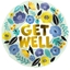 Picture of Folat Folija gaisa balons "Get well soon" Flowers 45cm