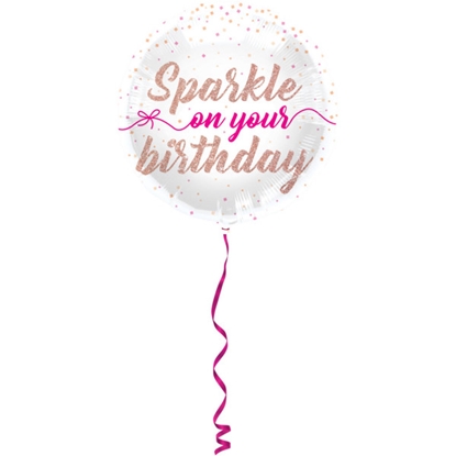 Изображение Folat Folija gaisa balons "Sparkle on your birthday" 45cm
