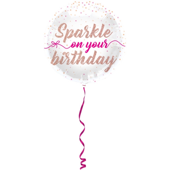 Picture of Folat Folija gaisa balons "Sparkle on your birthday" 45cm