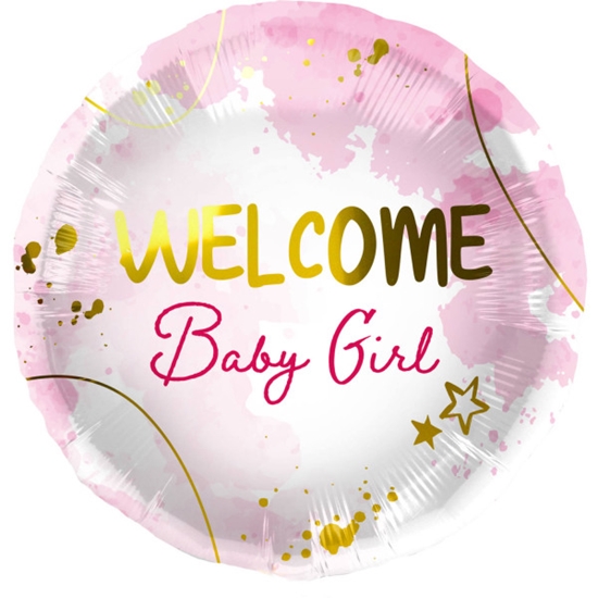 Picture of Folat Folija gaisa balons "Welcome Baby Girl" 45cm