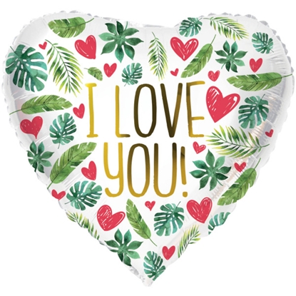Picture of Folat Folija gaisa balons Heart shaped "I Love You" 45cm