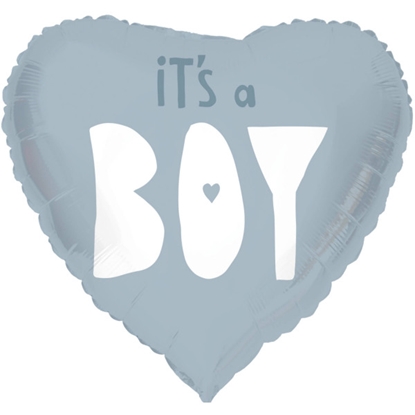 Изображение Folat Folija gaisa balons Heart shaped "It's a Boy" 45cm