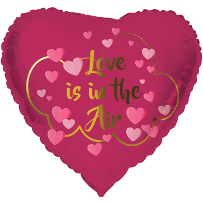 Attēls no Folat Folija gaisa balons Heart shaped "Love is in the Air" 45cm