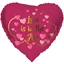 Picture of Folat Folija gaisa balons Heart shaped "Love is in the Air" 45cm