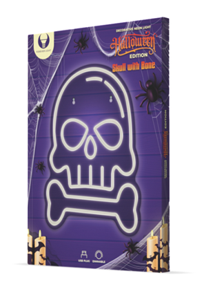 Picture of Forever Neolia SKULL WITH BONE Neon LED Sighboard